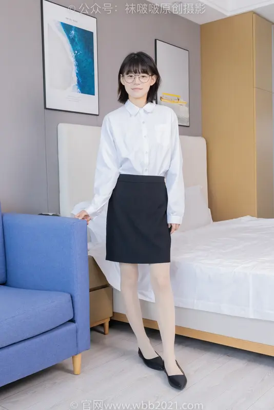 [BoBoSocks袜啵啵] NO.436 糯米-OL制服、两双平底鞋、薄黑丝（脚尖透明款）、厚肉丝（花絮版） 13